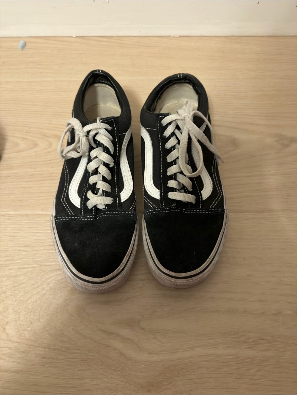 Vans Black & White Low-Top Skate Sneakers